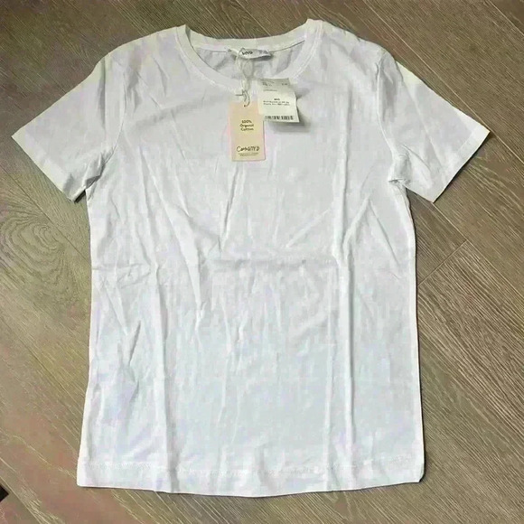 NWT Mango White T-Shirt - Picture 1 of 4